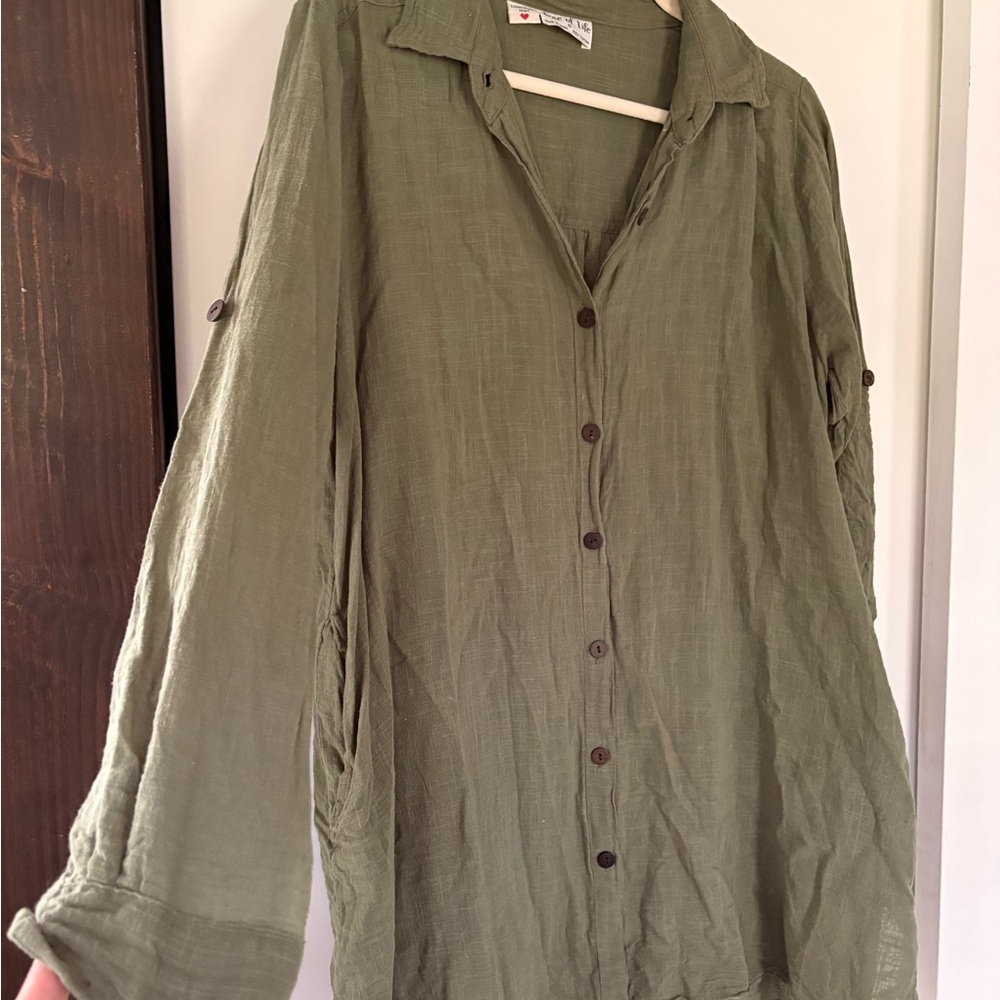 Tree of Life Linen Buttonup S - Picture 4 of 5